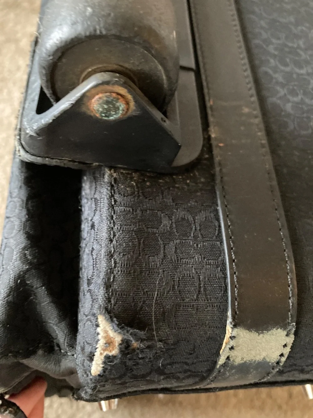 Vintage Coach Carry On Luggage Black